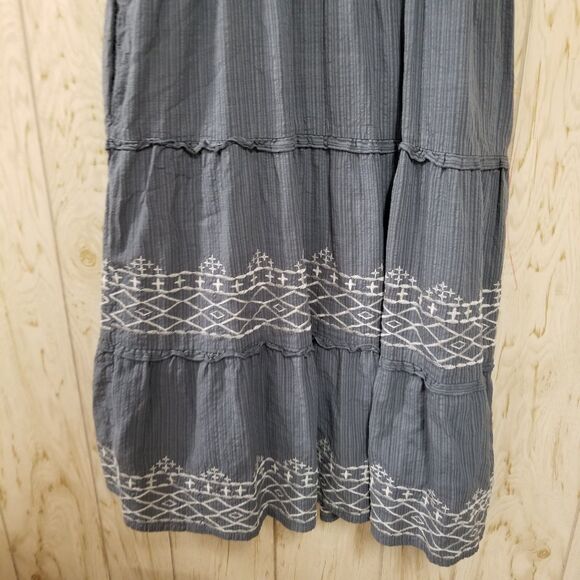 Knox Rose Embroidered Boho Dress Blue Size Medium - Picture 3 of 9